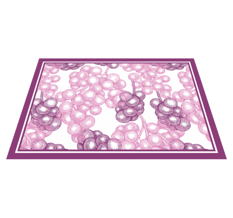 Purple grapes design flower vinyl rug - TenStickers