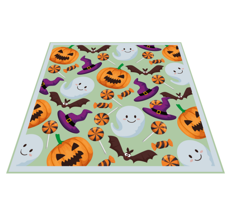 Halloween vinyl rug happy halloween vibes - TenStickers