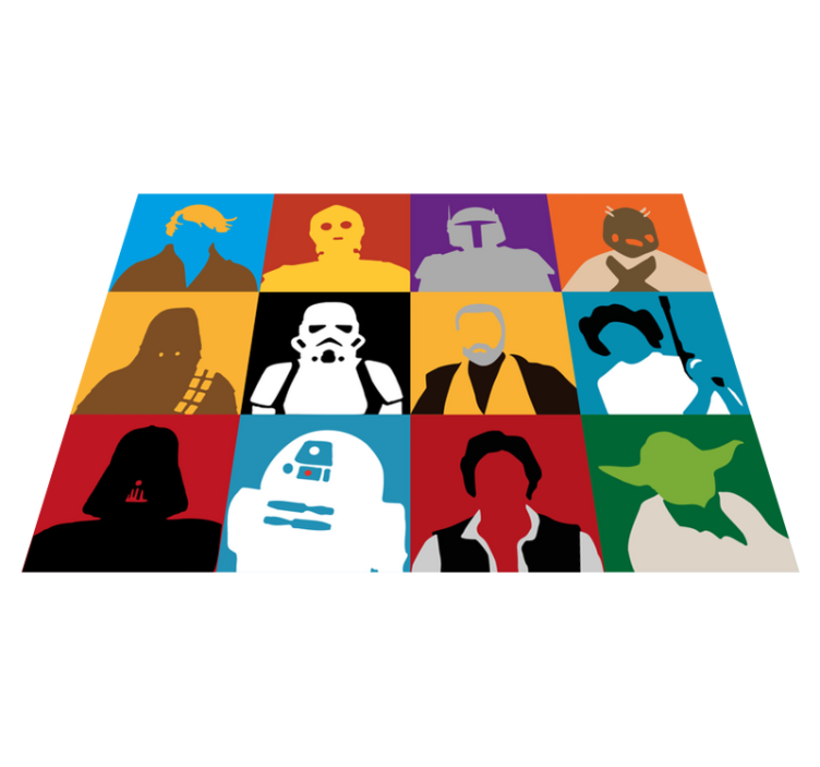 Iconic Character Silhouettes vinyl rug - TenStickers