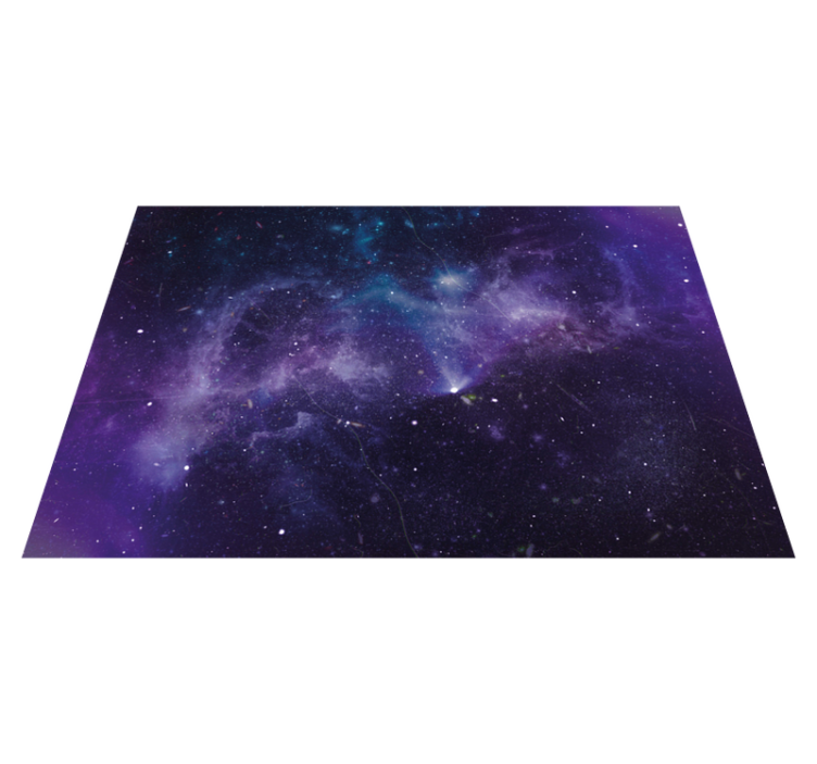 Cosmic Galaxy Scene star vinyl rug - TenStickers