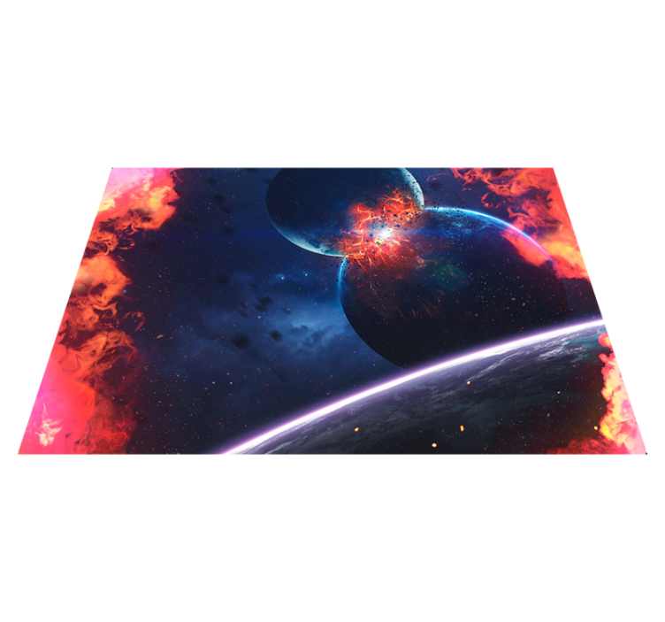 Cosmic galaxy adventure star vinyl rug - TenStickers