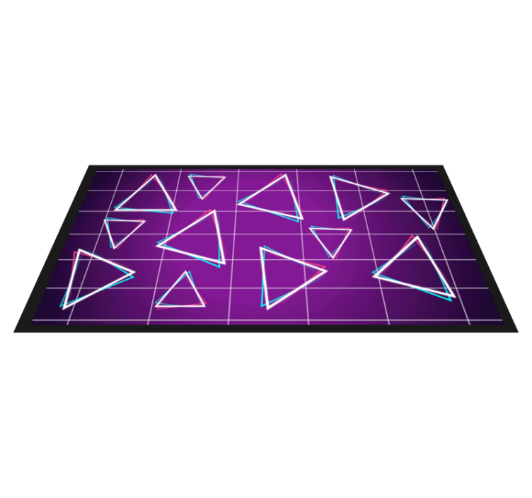 Vibrant Triangle Pattern geometric vinyl rug - TenStickers