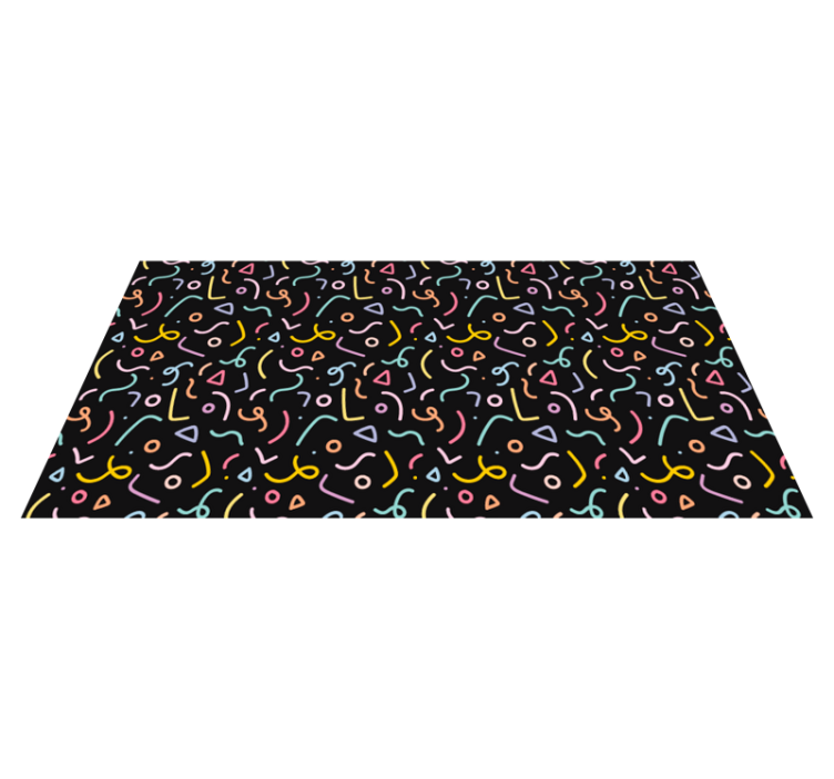 Colorful geometric shapes pattern vintage rug - TenStickers