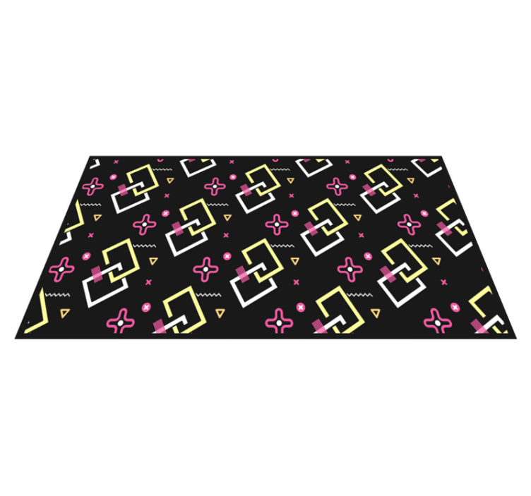 Vaporwave squares pattern vintage rug - TenStickers