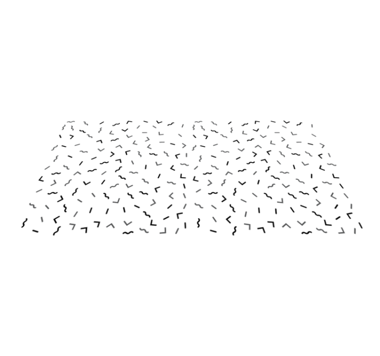 Black pattern with lines vintage rug - TenStickers