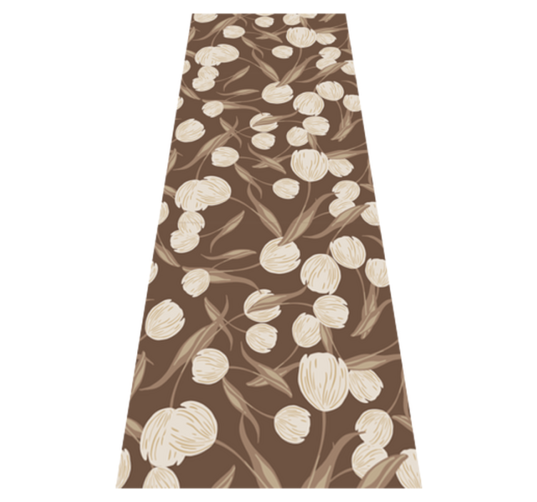 Elegant Design flower vinyl rug - TenStickers