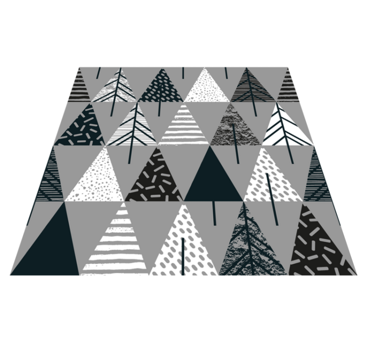 Stylised pine pattern nordic vinyl rug - TenStickers