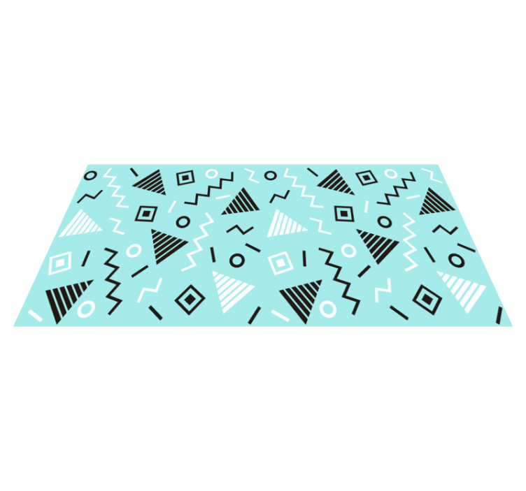 80s' memphis style pattern geometric rugs - TenStickers