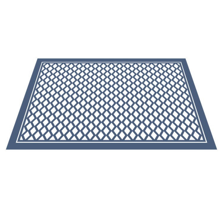 Chic Diamond Motif geometric vinyl rug - TenStickers