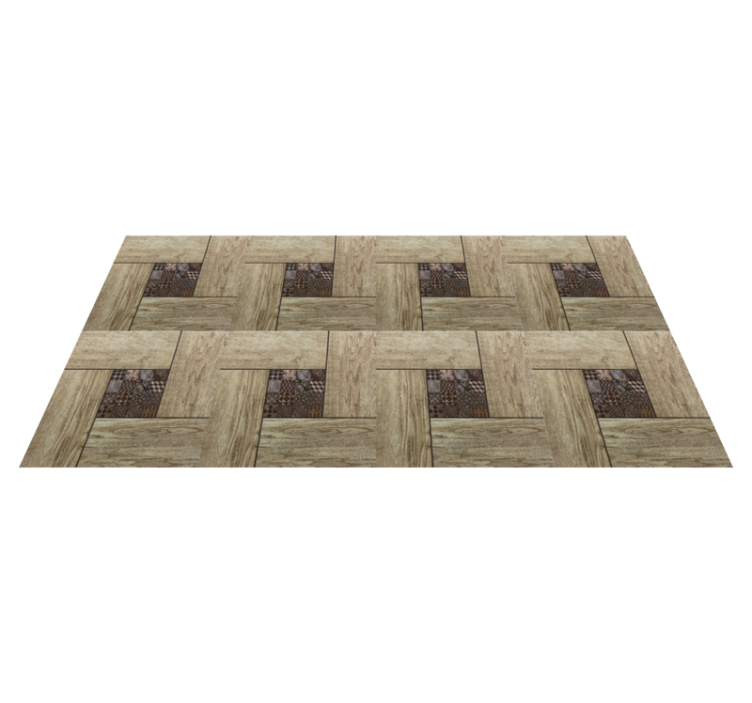 Textured Pattern wood vinyl rug - TenStickers