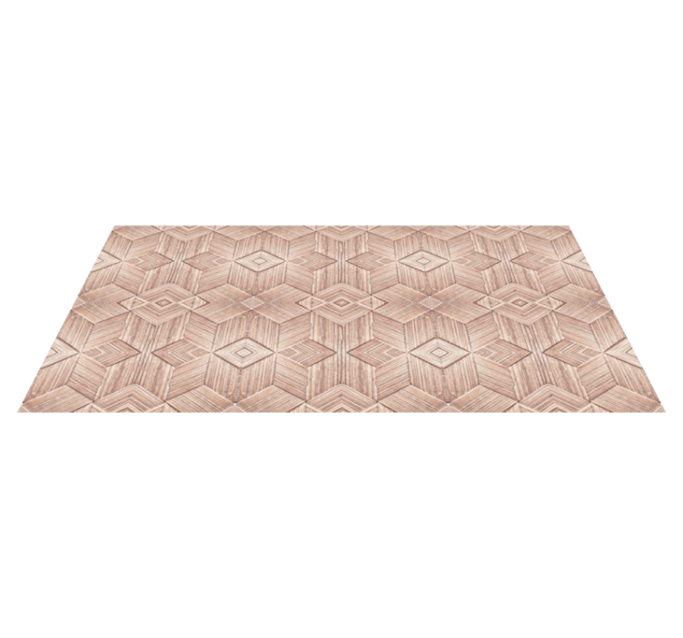 Geometric Pattern wood vinyl rug - TenStickers