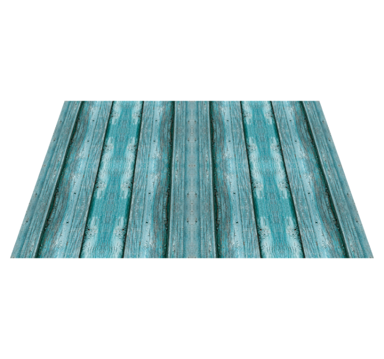 Blue wood texture effect vinyl rug - TenStickers