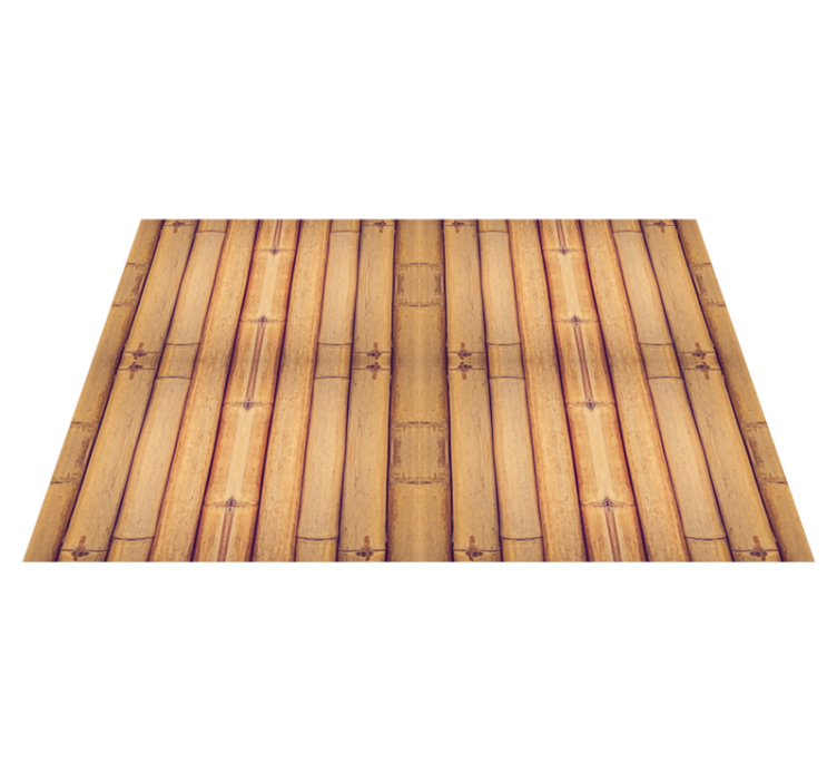 Bamboo wood texture wood effect vinyl rug - TenStickers