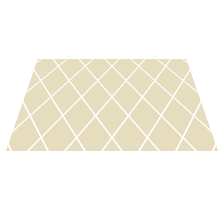 Diagonal cream lines living room vinyl rug - TenStickers