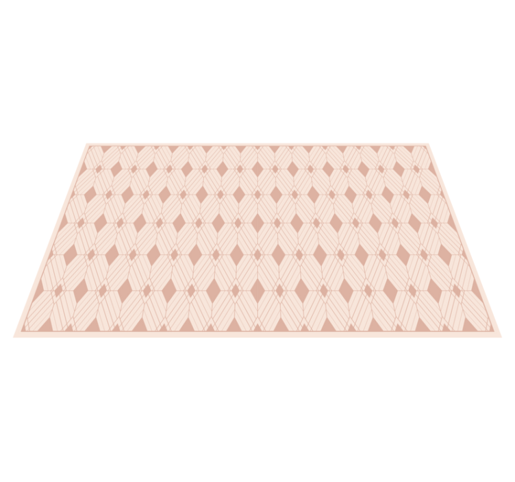 Geometric diamond motif modern vinyl rug - TenStickers