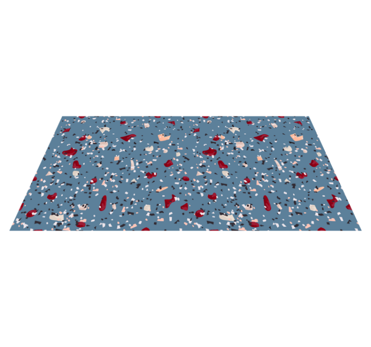 Textured vinyl rug in vibrant geometric patterns - TenStickers