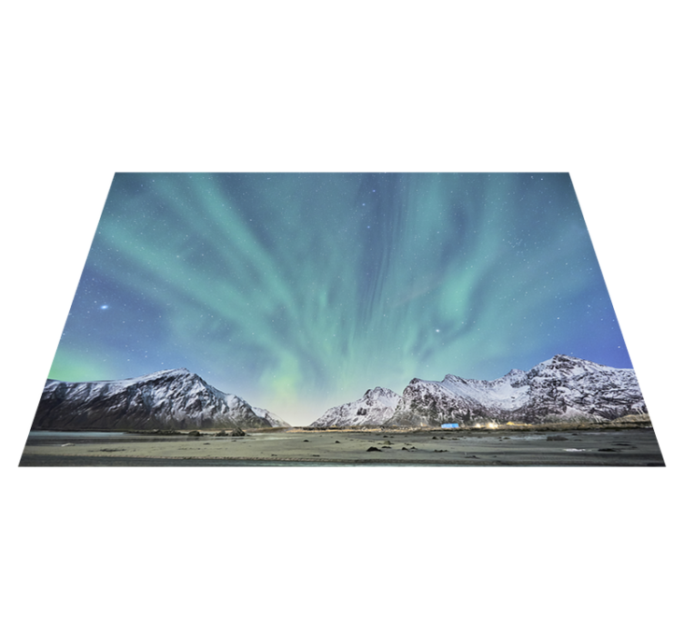 Northern Lights Beauty nature vinyl rug - TenStickers