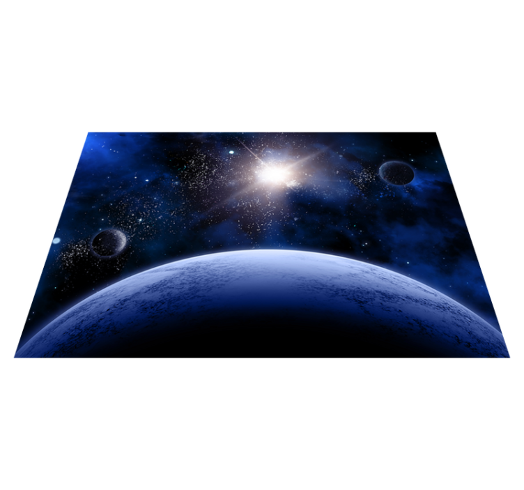 Cosmic starry scene vinyl rug - TenStickers