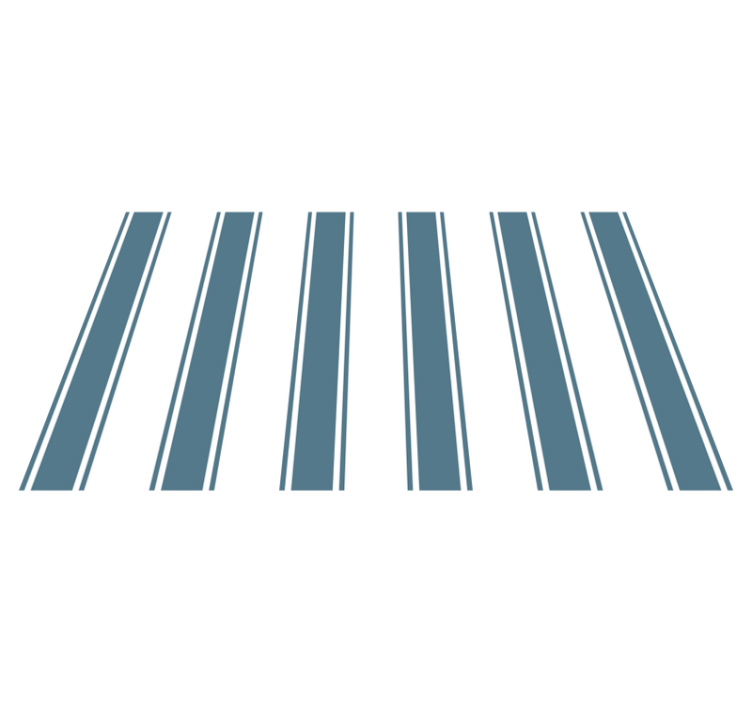 Blue and white "Hamptons" stripes carpet - TenStickers