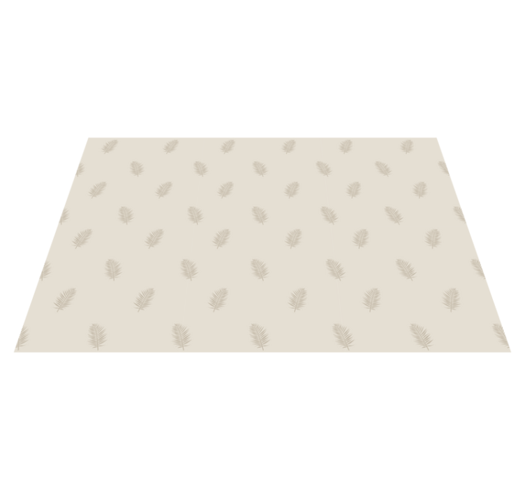 Leaf Patterned Accent nature vinyl rug - TenStickers