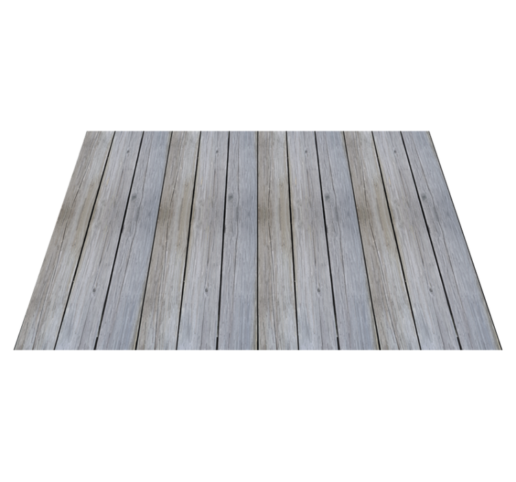 Nordic style gray raw wood nordic vinyl rug - TenStickers