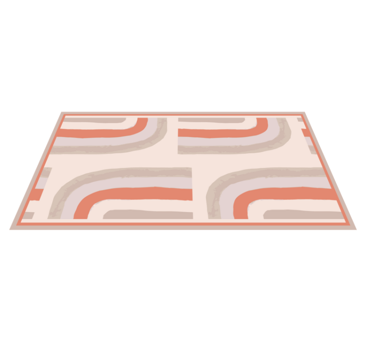 Pink rainbow curves  bathroom flooring - TenStickers