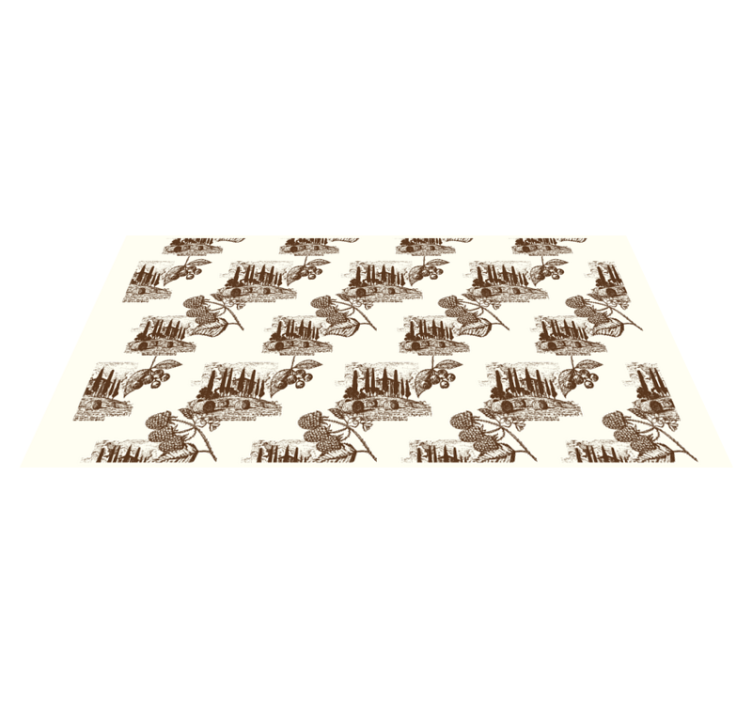 French Provincial country life  floral rug - TenStickers
