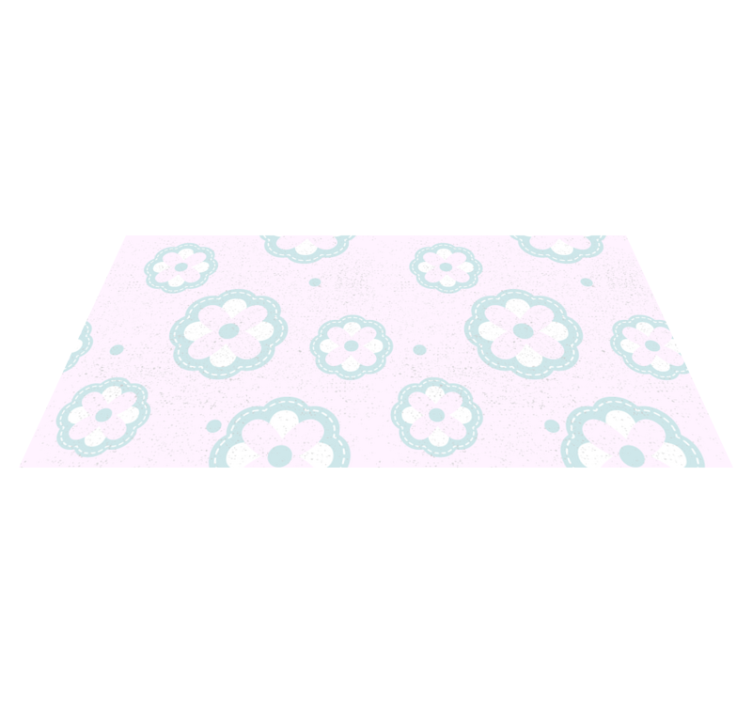 Soft Floral Motif vinyl rug - TenStickers