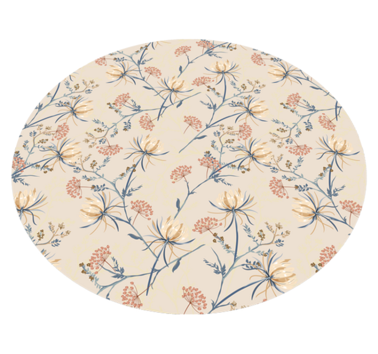 Botanical Bloom Surface flower vinyl rug - TenStickers