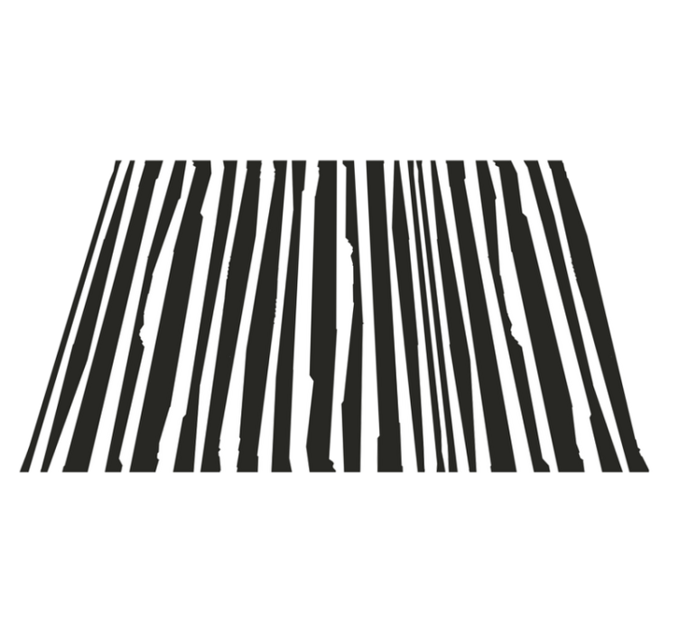 Striped Monochrome Design stripes vinyl rug - TenStickers