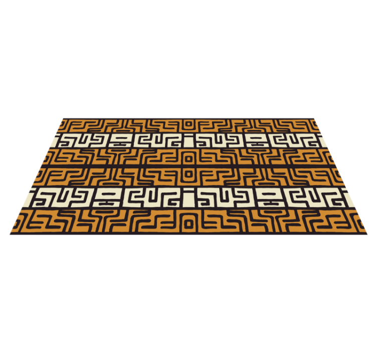 Geometric Labyrinth Pattern stripes vinyl floormat - TenStickers
