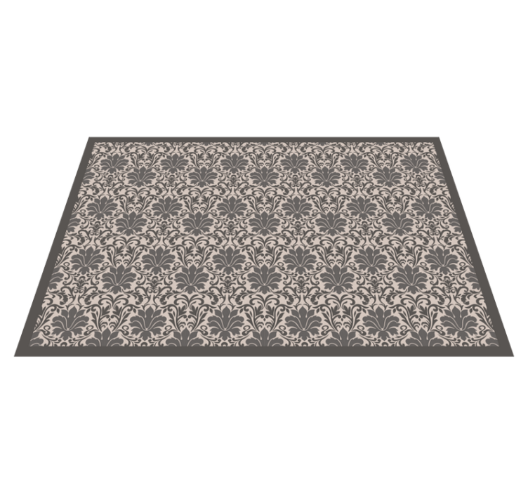 Gray and cream victorian style vintage rug - TenStickers
