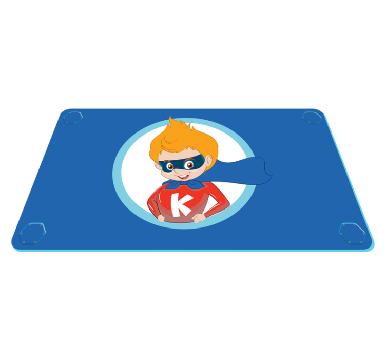Superhero Cartoon Character playroom vinyl rug - TenStickers