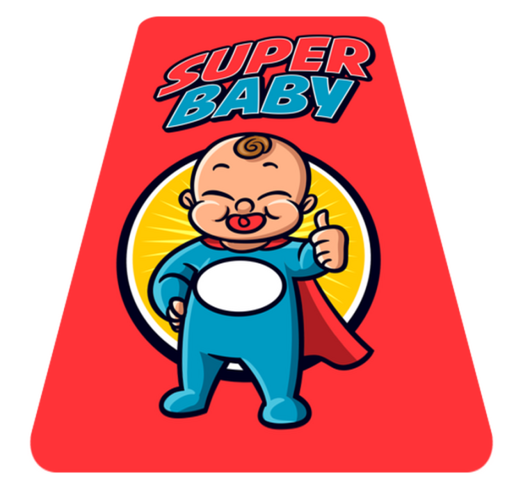 Superhero Infant Theme nursery vinyl rug - TenStickers