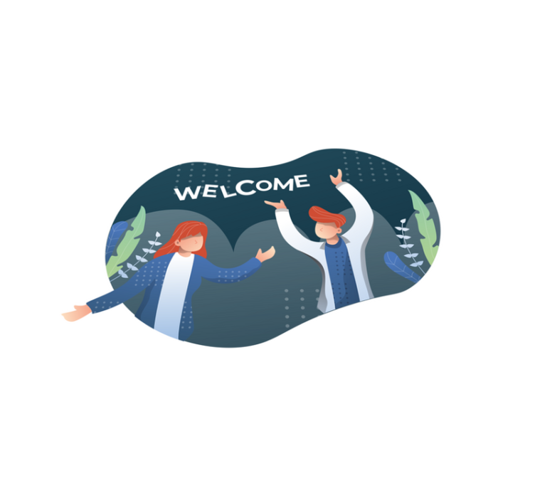 Welcoming Entry Text custom vinyl mat - TenStickers