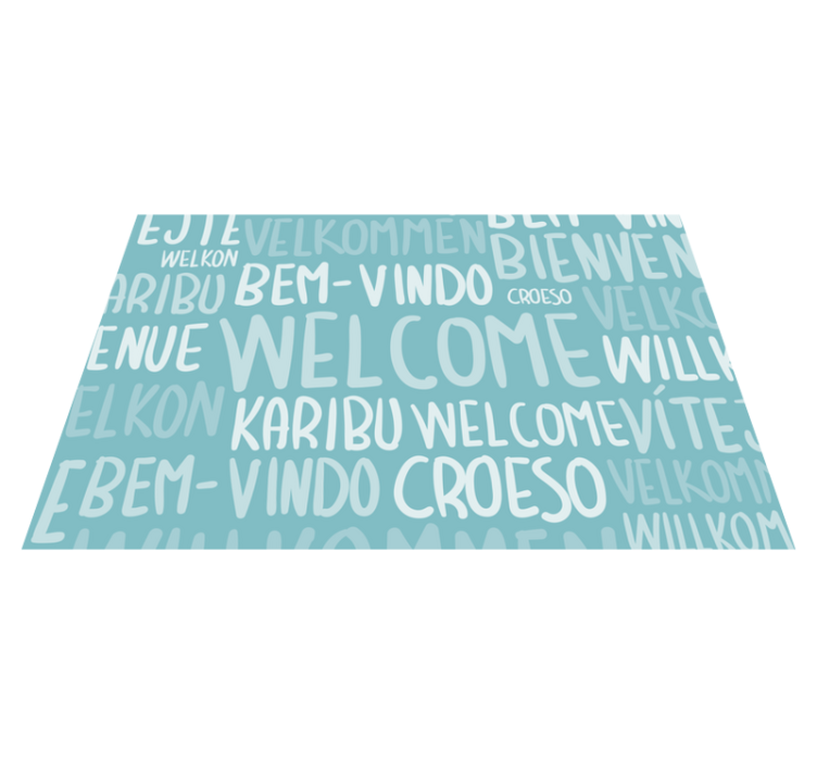 Multilingual Welcome Text custom vinyl mat - TenStickers