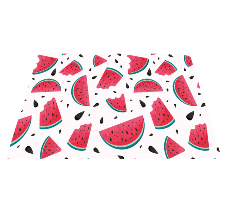 Watermelon Slice Spread playroom vinyl rug - TenStickers