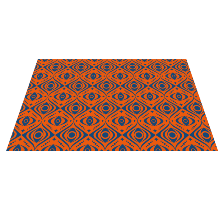 Eye pattern geometric vinyl rug - TenStickers