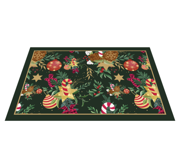 Festive Holiday Motifs Christmas vinyl rug - TenStickers