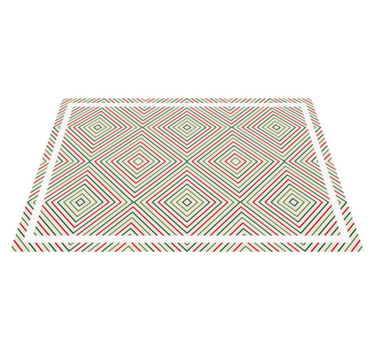 Geometric Diamond Pattern geometric vinyl rug - TenStickers