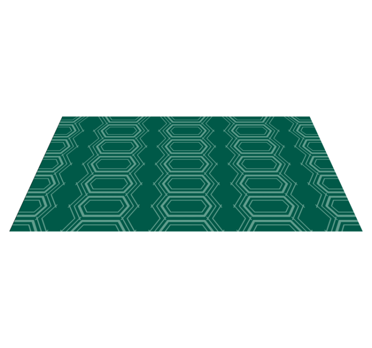 Emerald pattern geometric vinyl rug - TenStickers
