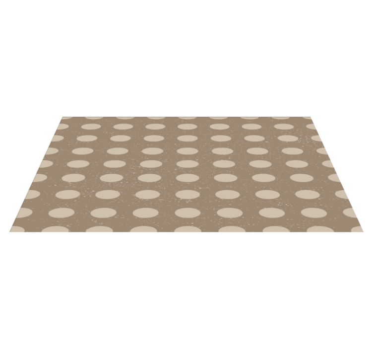 Neutral Polka Dot Pattern stripes vinyl floormat - TenStickers