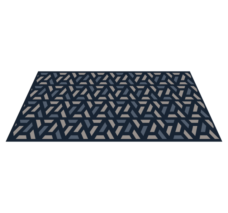 Interlocking angles geometric vinyl rug - TenStickers