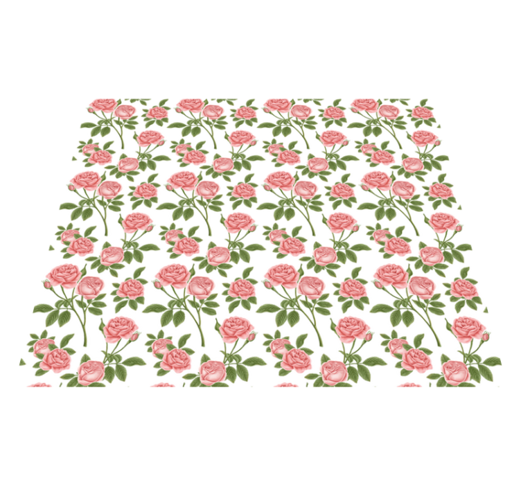 Flowerprint Roses floral rug - TenStickers