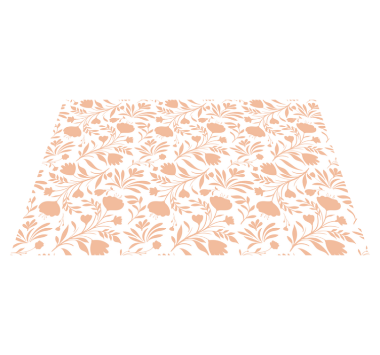 Flower patterned floral vinyl rug - TenStickers