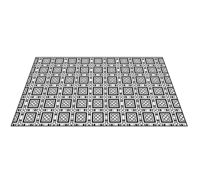 Black hydraulic tile style vinyl carpet - TenStickers