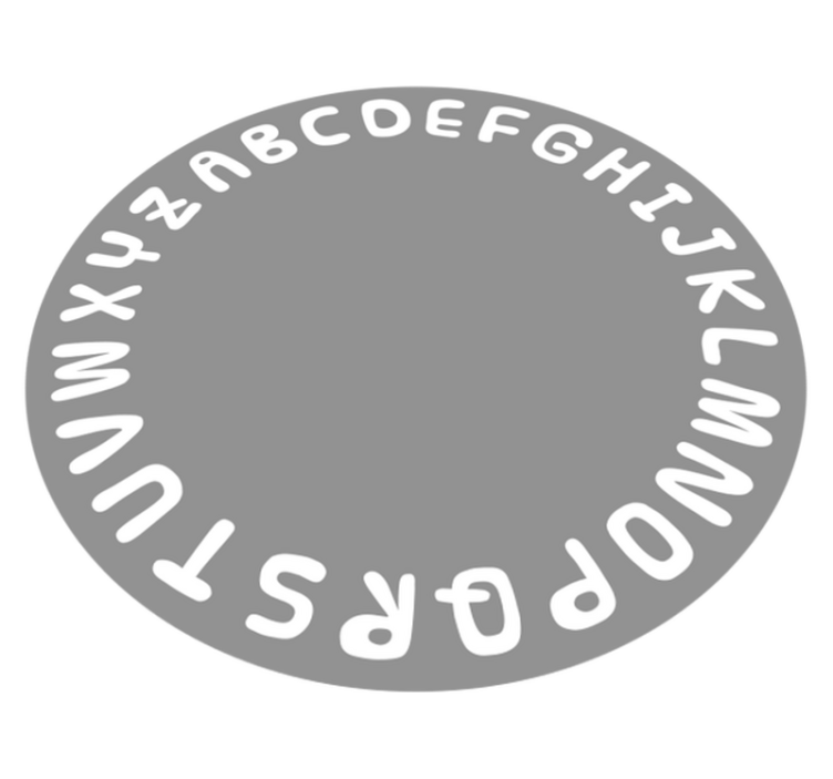 Letters circle alphabet vinyl rug - TenStickers