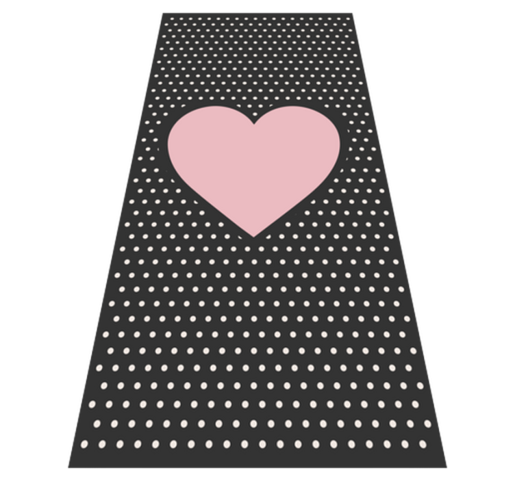 Polka heart kids vinyl rug - TenStickers