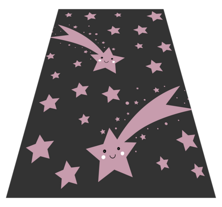 Celestial shooting stars pattern star vinyl rug - TenStickers