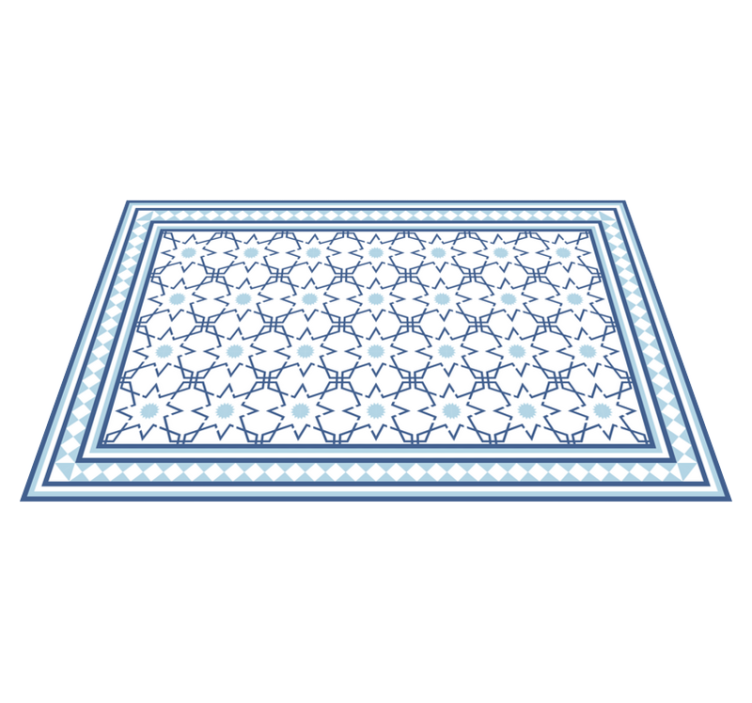 Blue stars pattern tile carpet - TenStickers